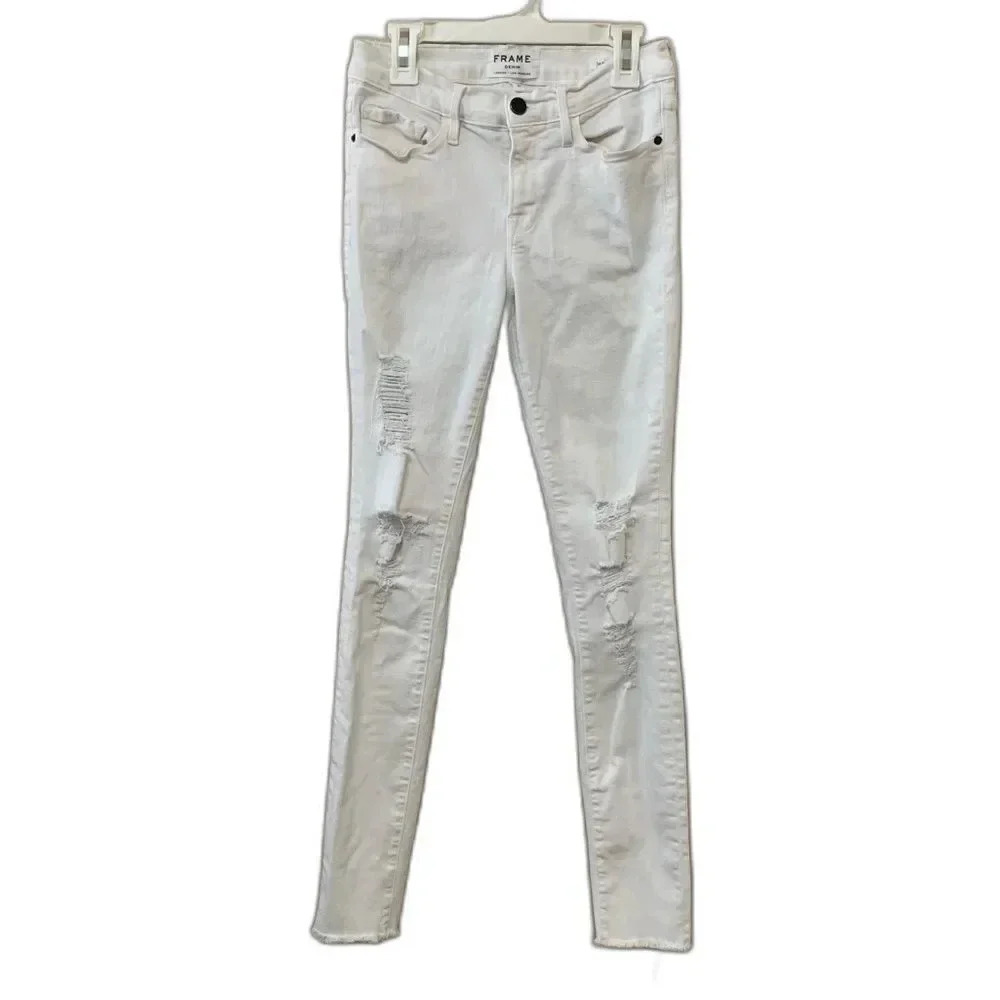 Frame le skinny de jeanne white jeans